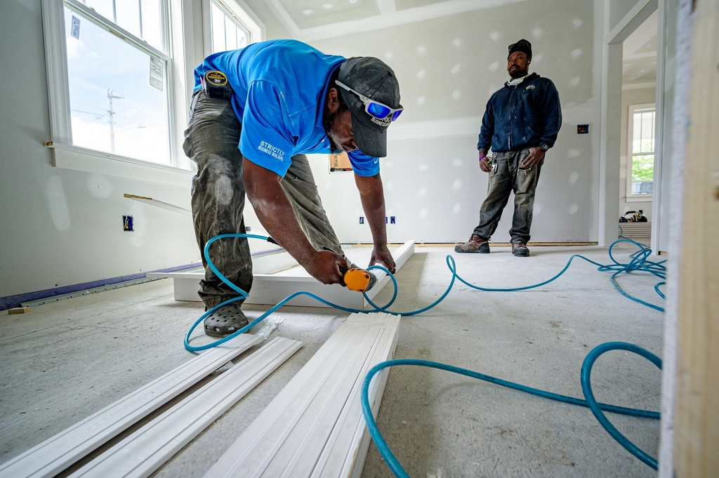 Wright Choice Contracting team working on a home interior