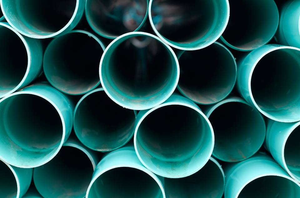 Plumbing pipes ready for installation